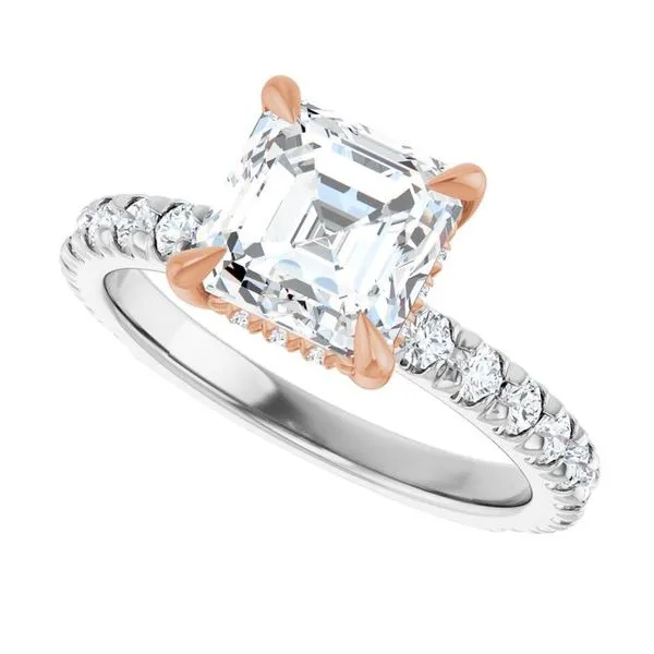 Claw-Prong Hidden Halo-Style Engagement Ring Image 5 Futer Bros Jewelers York, PA