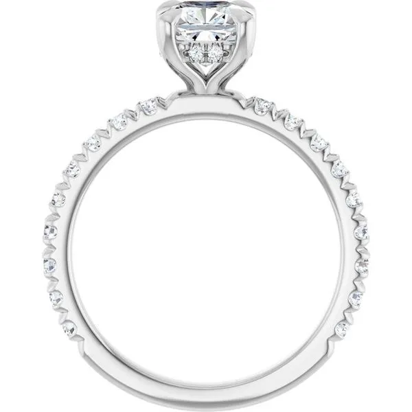 Claw-Prong Hidden Halo-Style Engagement Ring Image 2 J. West Jewelers Round Rock, TX