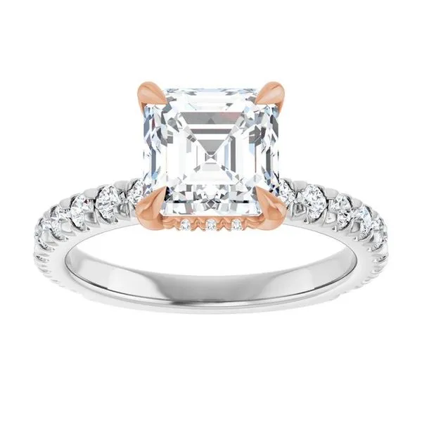 Claw-Prong Hidden Halo-Style Engagement Ring Image 3 J. Thomas Jewelers Rochester Hills, MI