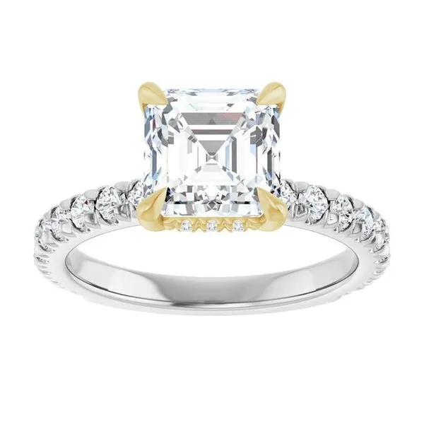 Claw-Prong Hidden Halo-Style Engagement Ring Image 3 Arezzo Jewelers Elmwood Park, IL