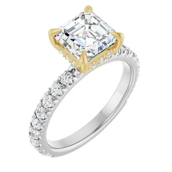 Claw-Prong Hidden Halo-Style Engagement Ring House of Silva Wooster, OH