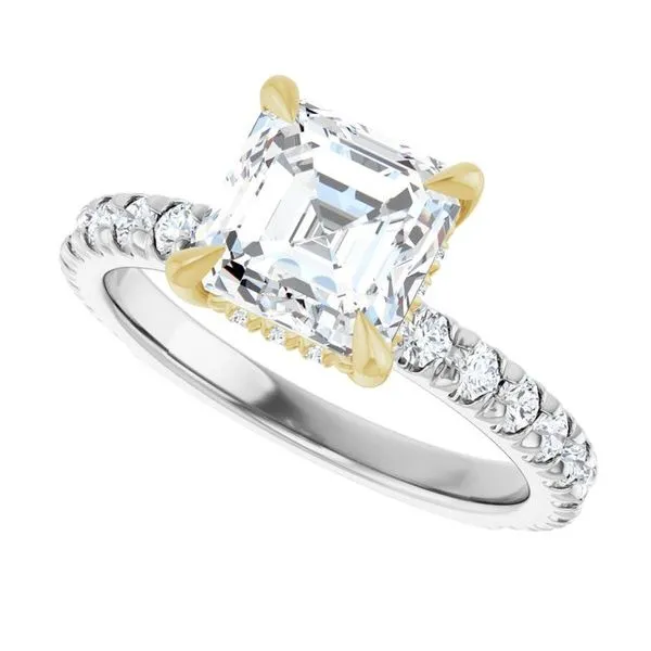 Claw-Prong Hidden Halo-Style Engagement Ring Image 5 House of Silva Wooster, OH