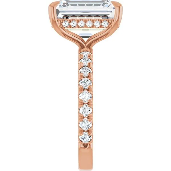 Claw-Prong Hidden Halo-Style Engagement Ring Image 4 Clater Jewelers Louisville, KY