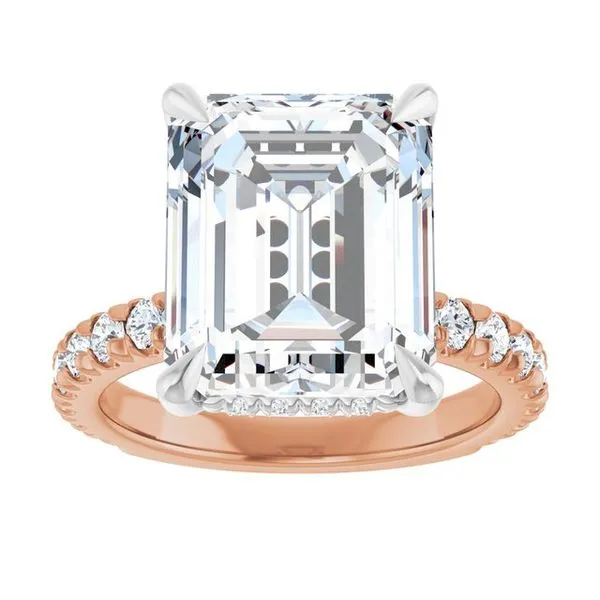 Claw-Prong Hidden Halo-Style Engagement Ring Image 3 Futer Bros Jewelers York, PA