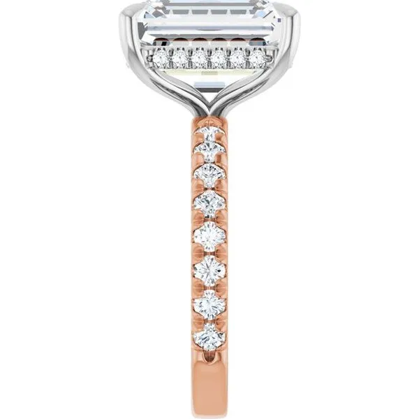 Claw-Prong Hidden Halo-Style Engagement Ring Image 4 Hudson Valley Goldsmith New Paltz, NY