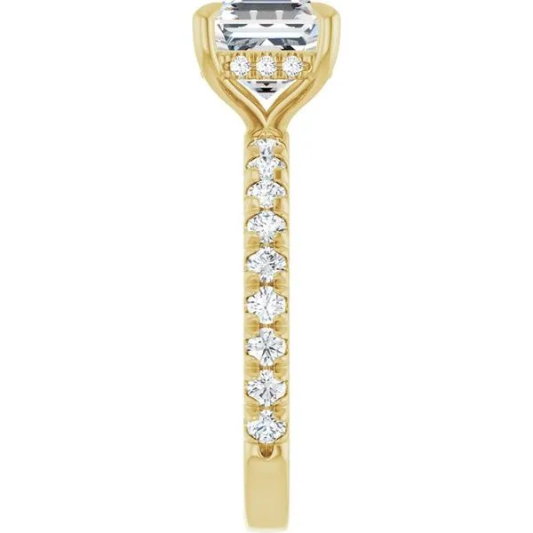 Claw-Prong Hidden Halo-Style Engagement Ring Image 4 Don's Jewelry & Design Washington, IA