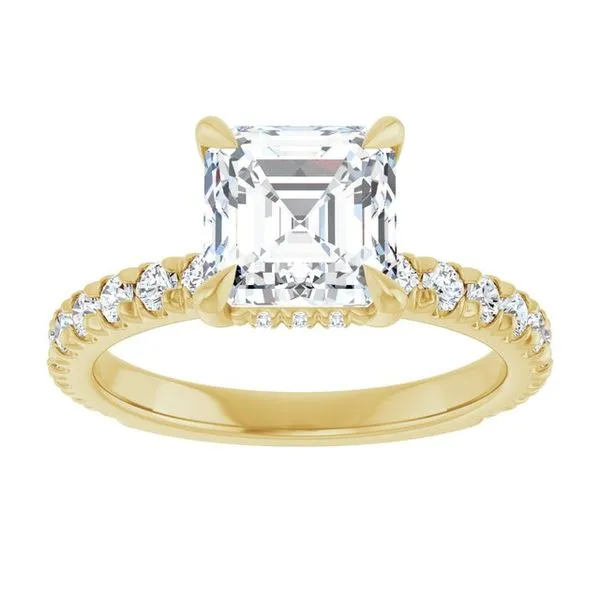 Claw-Prong Hidden Halo-Style Engagement Ring Image 3 Raleigh Diamond Fine Jewelry Raleigh, NC