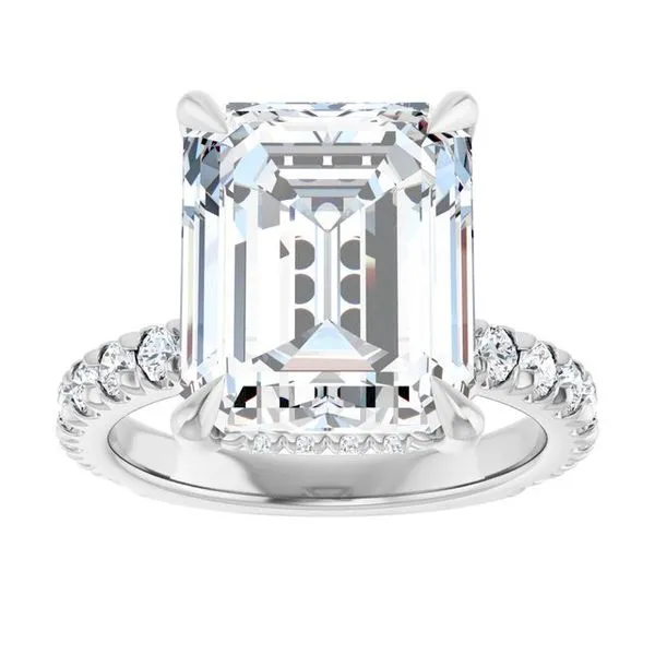 Claw-Prong Hidden Halo-Style Engagement Ring Image 3 House of Silva Wooster, OH