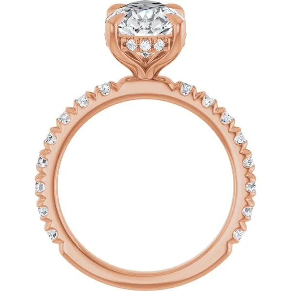 Claw-Prong Hidden Halo-Style Engagement Ring Image 2 Don's Jewelry & Design Washington, IA