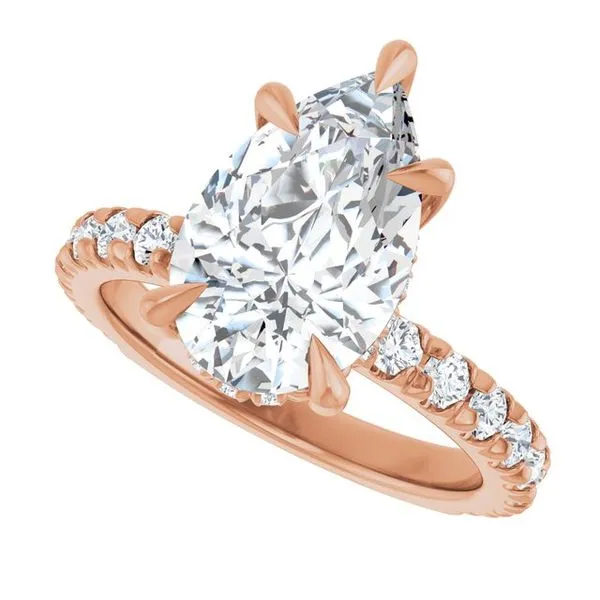Claw-Prong Hidden Halo-Style Engagement Ring Image 5 Northwood Jewelers Northwood, OH