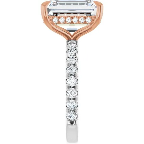 Claw-Prong Hidden Halo-Style Engagement Ring Image 4 JF Jones Jewelers Rochester, NY