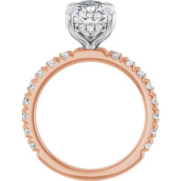 Claw-Prong Hidden Halo-Style Engagement Ring Image 2 Stuart Benjamin & Co. Jewelry Designs San Diego, CA