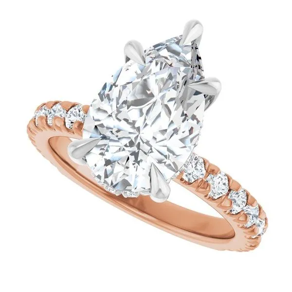 Claw-Prong Hidden Halo-Style Engagement Ring Image 5 Northwood Jewelers Northwood, OH