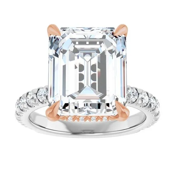 Claw-Prong Hidden Halo-Style Engagement Ring Image 3 JF Jones Jewelers Rochester, NY