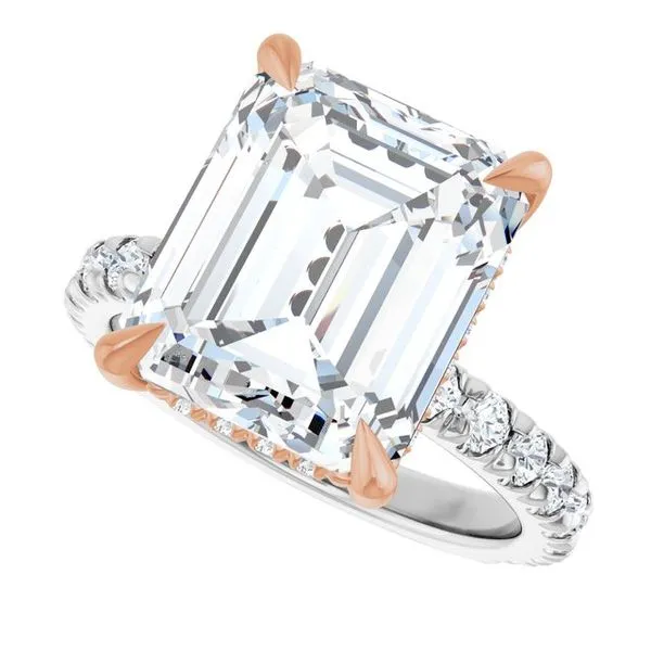 Claw-Prong Hidden Halo-Style Engagement Ring Image 5 The Jewelry Source El Segundo, CA