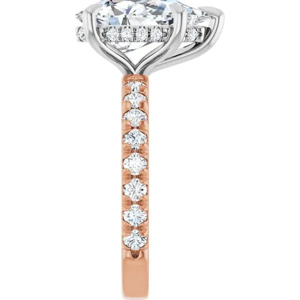 Claw-Prong Hidden Halo-Style Engagement Ring Image 4 Don's Jewelry & Design Washington, IA