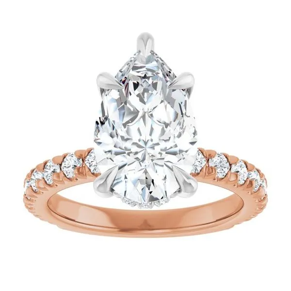 Claw-Prong Hidden Halo-Style Engagement Ring Image 3 Jimmy Smith Jewelers Decatur, AL