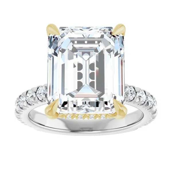 Claw-Prong Hidden Halo-Style Engagement Ring Image 3 Clater Jewelers Louisville, KY