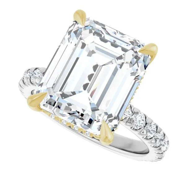 Claw-Prong Hidden Halo-Style Engagement Ring Image 5 The Jewelry Source El Segundo, CA