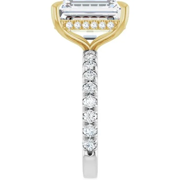 Claw-Prong Hidden Halo-Style Engagement Ring Image 4 Hudson Valley Goldsmith New Paltz, NY