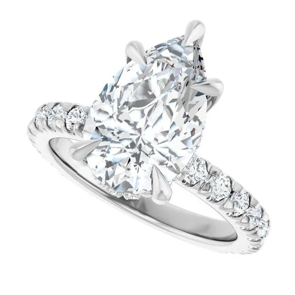 Claw-Prong Hidden Halo-Style Engagement Ring Image 5 Natale Jewelers Sewell, NJ
