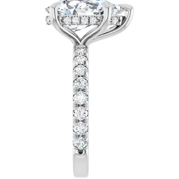 Claw-Prong Hidden Halo-Style Engagement Ring Image 4 JF Jones Jewelers Rochester, NY