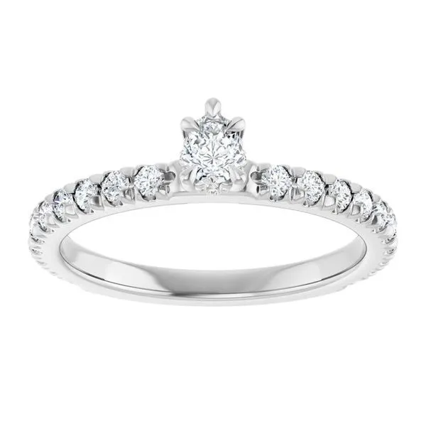 Claw-Prong Hidden Halo-Style Engagement Ring Image 3 Futer Bros Jewelers York, PA