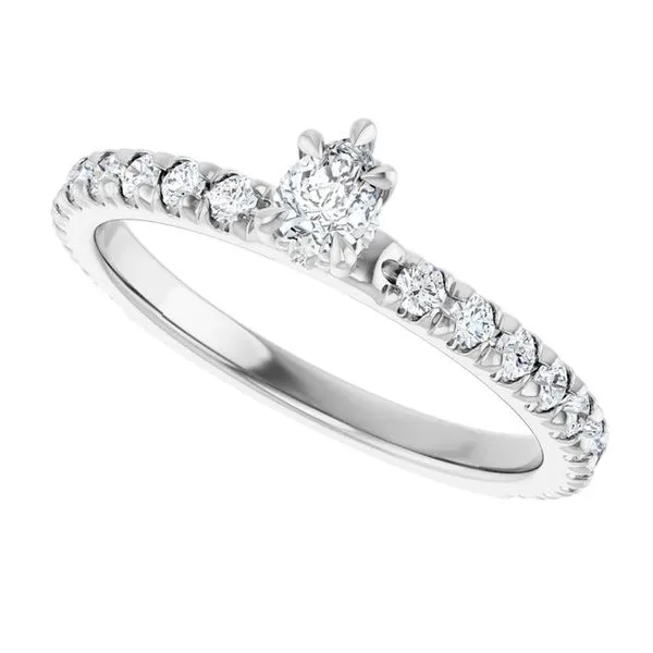 Claw-Prong Hidden Halo-Style Engagement Ring Image 5 J. Thomas Jewelers Rochester Hills, MI