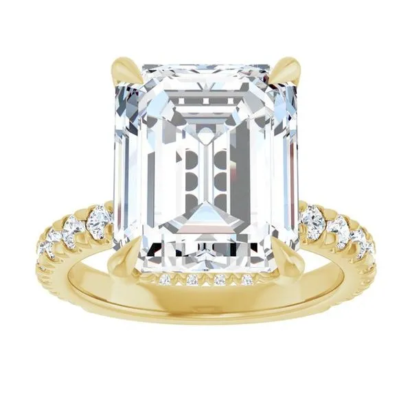 Claw-Prong Hidden Halo-Style Engagement Ring Image 3 Paul James Jewelers Angels Camp, CA