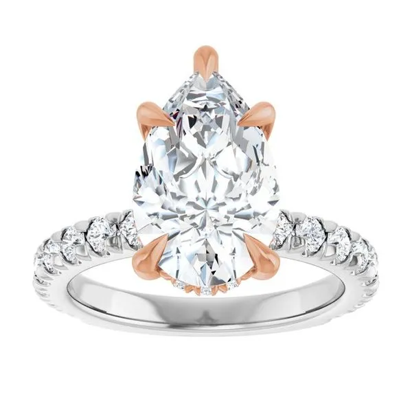 Claw-Prong Hidden Halo-Style Engagement Ring Image 3 Stuart Benjamin & Co. Jewelry Designs San Diego, CA