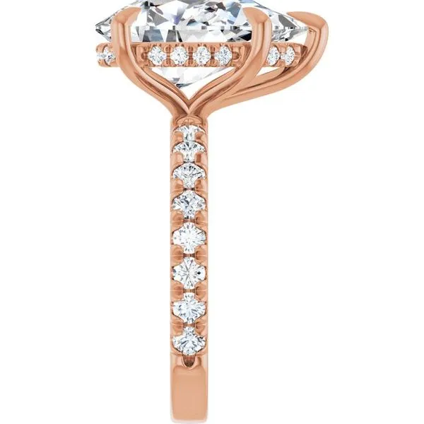 Claw-Prong Hidden Halo-Style Engagement Ring Image 4 Vulcan's Forge LLC KANSAS CITY, MO