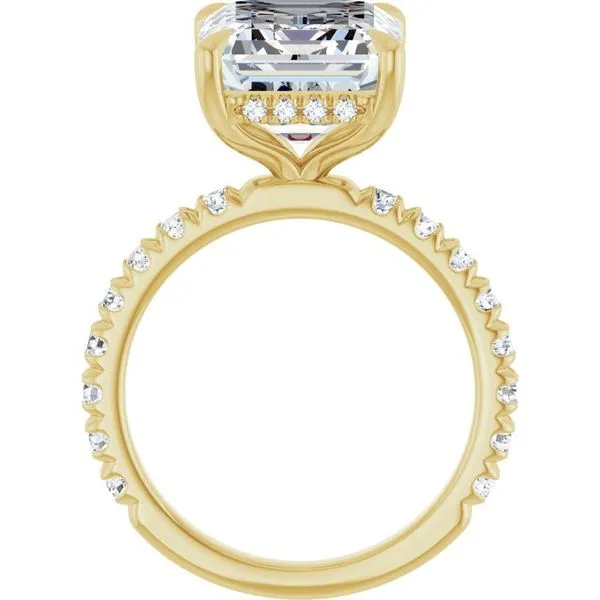 Claw-Prong Hidden Halo-Style Engagement Ring Image 2 Clater Jewelers Louisville, KY