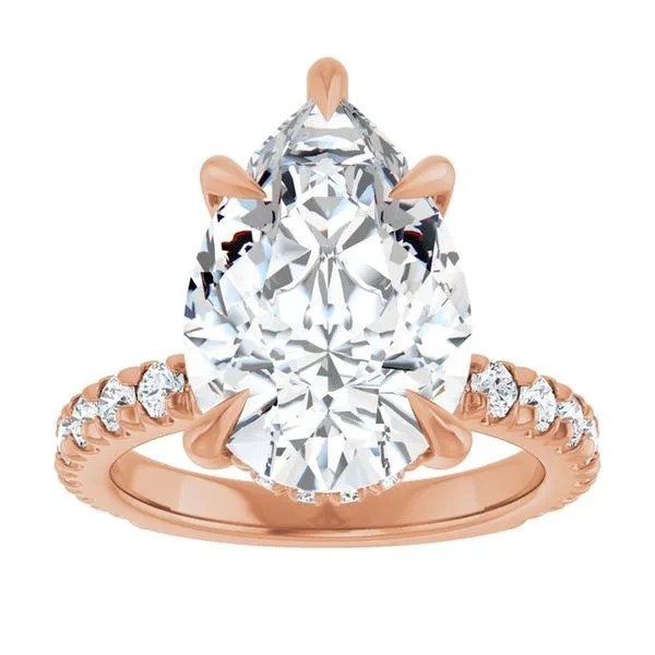 Claw-Prong Hidden Halo-Style Engagement Ring Image 3 JF Jones Jewelers Rochester, NY