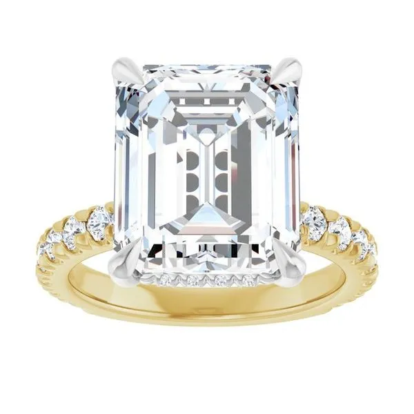 Claw-Prong Hidden Halo-Style Engagement Ring Image 3 Don's Jewelry & Design Washington, IA