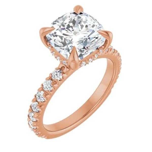Claw-Prong Hidden Halo-Style Engagement Ring House of Silva Wooster, OH