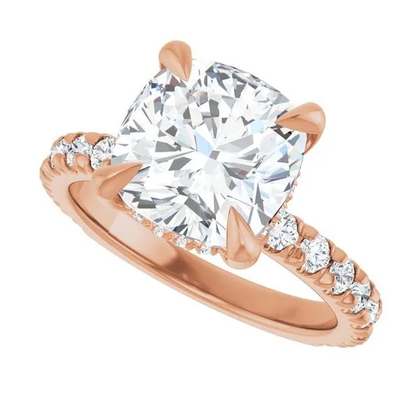 Claw-Prong Hidden Halo-Style Engagement Ring Image 5 House of Silva Wooster, OH