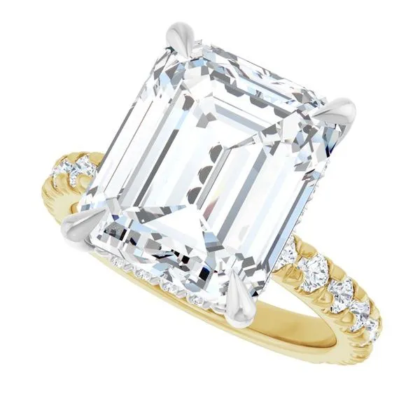 Claw-Prong Hidden Halo-Style Engagement Ring Image 5 Clater Jewelers Louisville, KY