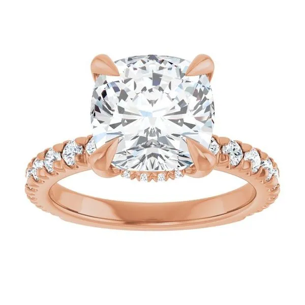 Claw-Prong Hidden Halo-Style Engagement Ring Image 3 Jimmy Smith Jewelers Decatur, AL