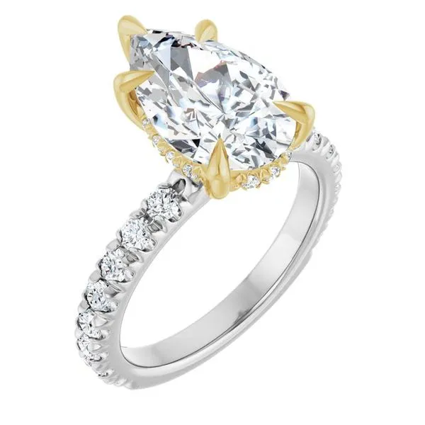 Claw-Prong Hidden Halo-Style Engagement Ring J. Thomas Jewelers Rochester Hills, MI