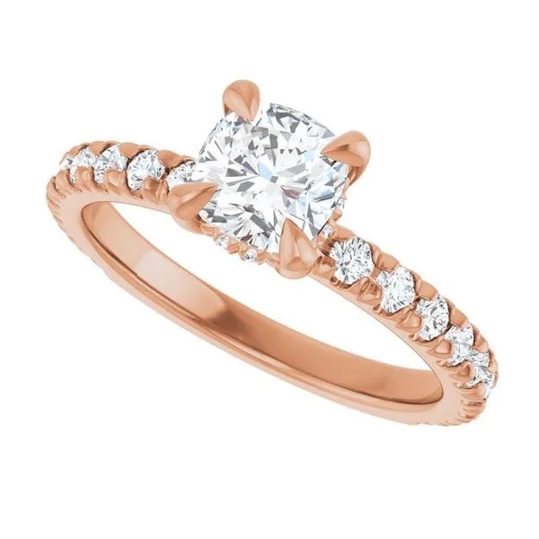 Claw-Prong Hidden Halo-Style Engagement Ring Image 5 Raleigh Diamond Fine Jewelry Raleigh, NC