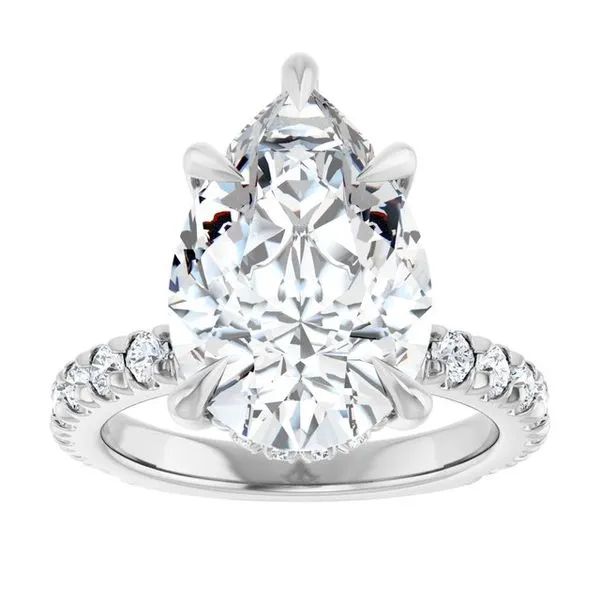 Claw-Prong Hidden Halo-Style Engagement Ring Image 3 Clater Jewelers Louisville, KY