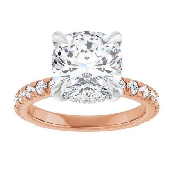 Claw-Prong Hidden Halo-Style Engagement Ring Image 3 Futer Bros Jewelers York, PA