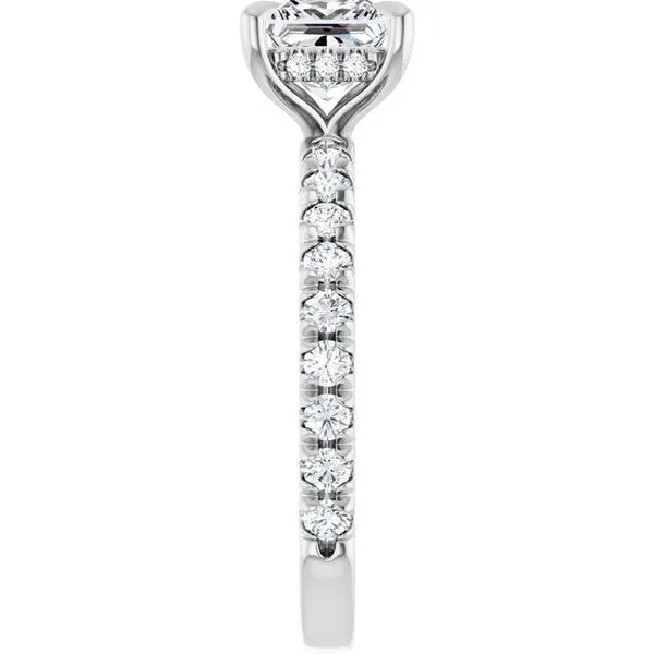 Claw-Prong Hidden Halo-Style Engagement Ring Image 4 Natale Jewelers Sewell, NJ