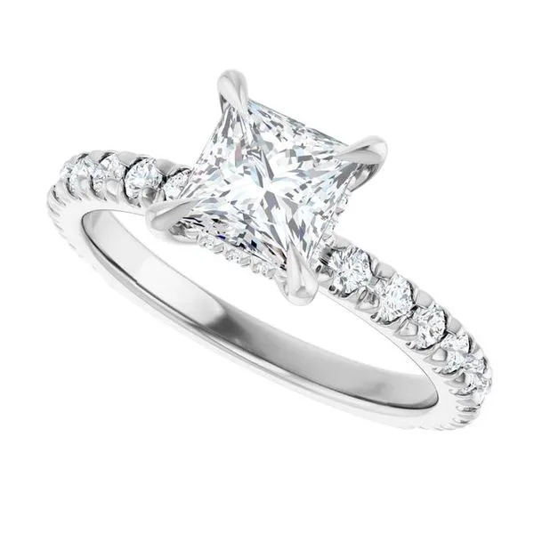 Claw-Prong Hidden Halo-Style Engagement Ring Image 5 Stuart Benjamin & Co. Jewelry Designs San Diego, CA
