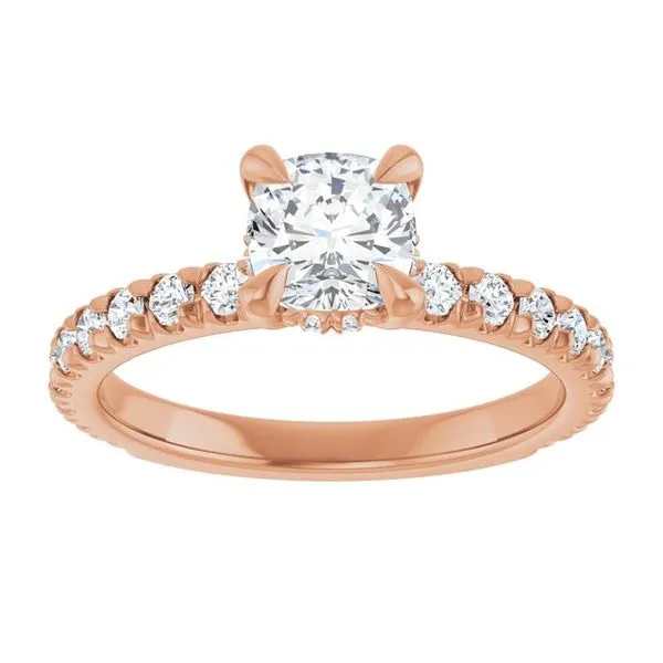 Claw-Prong Hidden Halo-Style Engagement Ring Image 3 Raleigh Diamond Fine Jewelry Raleigh, NC