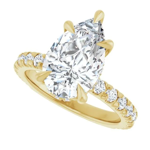 Claw-Prong Hidden Halo-Style Engagement Ring Image 5 Don's Jewelry & Design Washington, IA