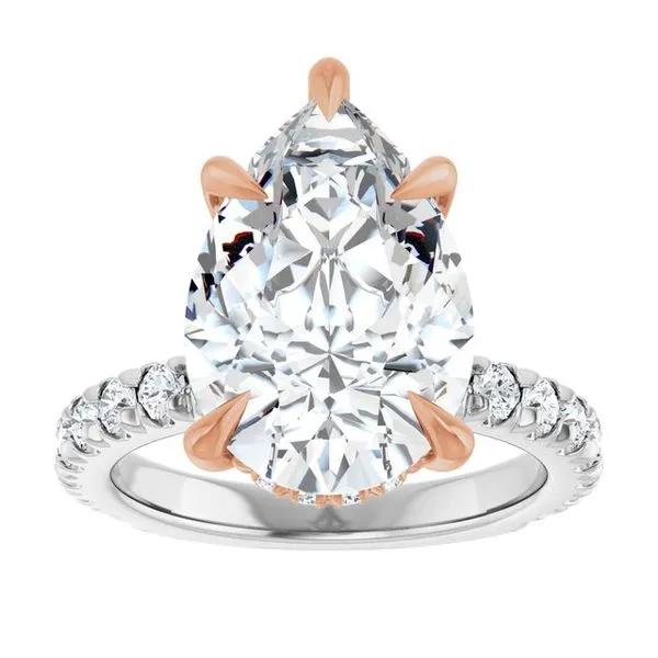 Claw-Prong Hidden Halo-Style Engagement Ring Image 3 Northwood Jewelers Northwood, OH