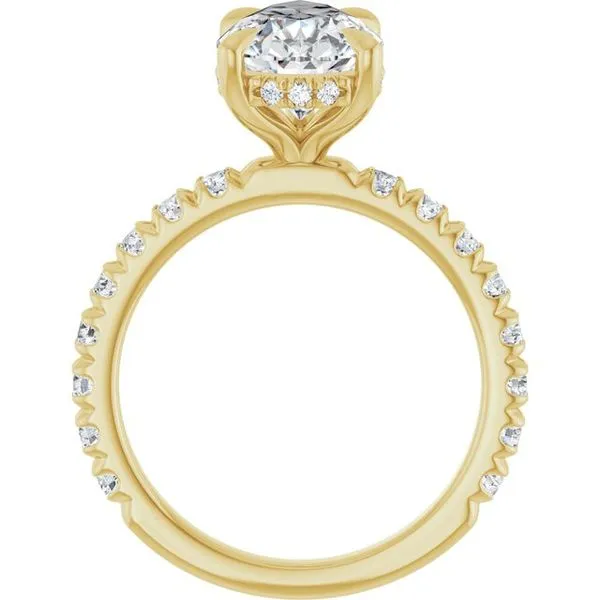 Claw-Prong Hidden Halo-Style Engagement Ring Image 2 Arezzo Jewelers Elmwood Park, IL