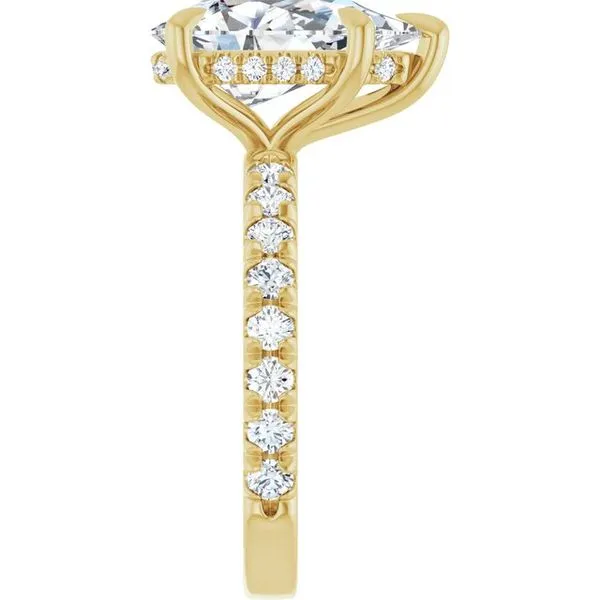Claw-Prong Hidden Halo-Style Engagement Ring Image 4 Northwood Jewelers Northwood, OH