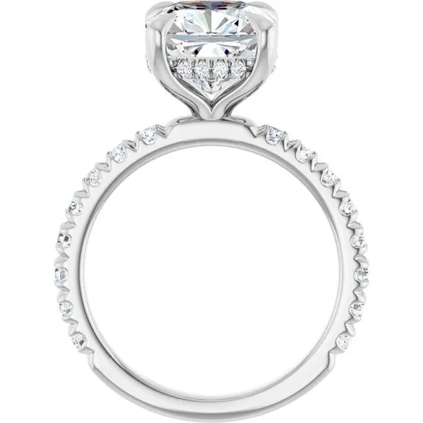 Claw-Prong Hidden Halo-Style Engagement Ring Image 2 Arezzo Jewelers Elmwood Park, IL